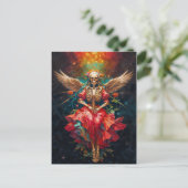 Die Mutter der Transformation Santa Muerte Postkarte (Stehend Vorderseite)
