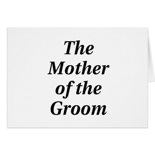 Die Mutter des Bräutigams (Vorderseite (Horizontal))