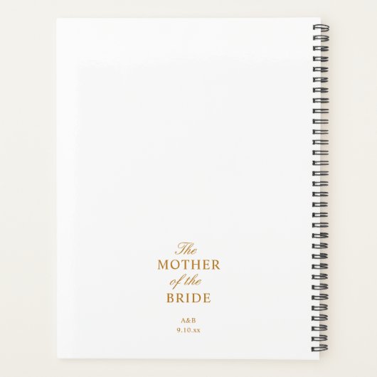 Die Mutter des Bride Gold White Planners Planer (Rückseite)
