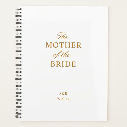 Die Mutter des Bride Gold White Planners Planer (Vorderseite)