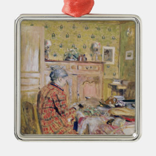 Die Mutter des Künstlers, die Frühstück, 1899-1 Silbernes Ornament