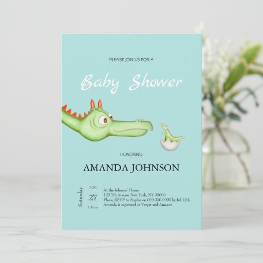 Die Mutter eines Drachen Einladung (Stehend Vorderseite)