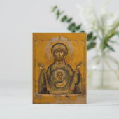 Die Mutter Gottes des orthodoxen Zeichens Postkarte (Stehend Vorderseite)