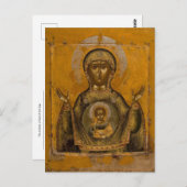 Die Mutter Gottes des orthodoxen Zeichens Postkarte (Vorne/Hinten)