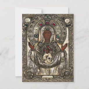 Die Mutter Gottes des Zeichens Postkarte