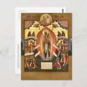 Die Mutter Gottes, die Freude aller, die das Symbo Postkarte (Vorne/Hinten)