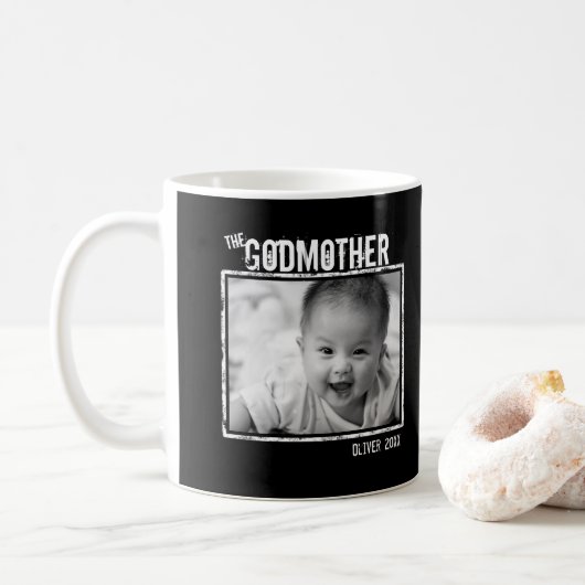 Die Mutter Gottes | Personalisiertes Foto und Name Kaffeetasse (Mit Donut)