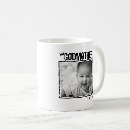 Die Mutter Gottes | Personalisiertes Foto und Name Kaffeetasse (VorderseiteRechts)
