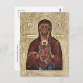 Die Mutter Gotthelferin im orthodoxen Symbol der G Postkarte (Vorne/Hinten)