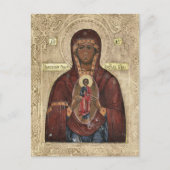 Die Mutter Gotthelferin im orthodoxen Symbol der G Postkarte (Vorderseite)