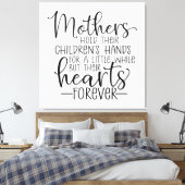 Die Mütter halten ihre Kinder für ein wenig Leinwanddruck (Insitu (Schlafzimmer))