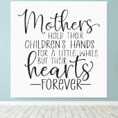 Die Mütter halten ihre Kinder für ein wenig Leinwanddruck (Insitu (Holzboden))