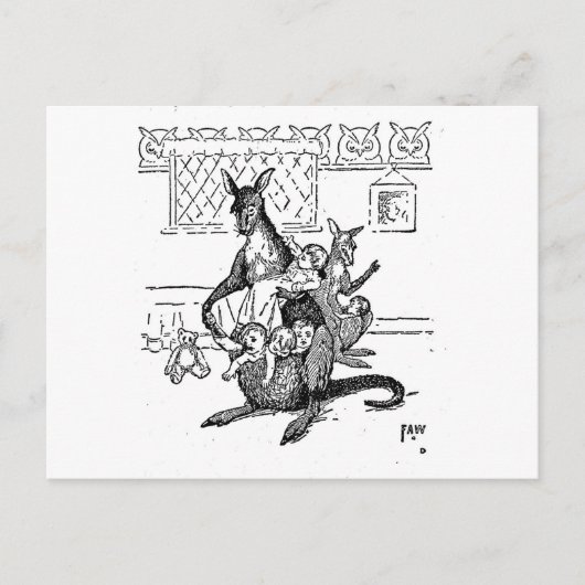 Die Mutter Kangaroo Postkarte (Vorderseite)