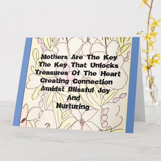 Die Mütter sind der Schlüssel Karte (Gelbe Blume)