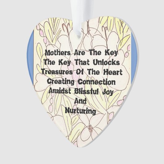 Die Mütter sind der Schlüssel Ornament (Vorderseite)