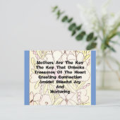Die Mütter sind der Schlüssel Postkarte (Stehend Vorderseite)