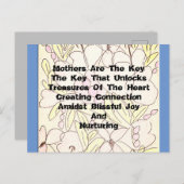 Die Mütter sind der Schlüssel Postkarte (Vorne/Hinten)