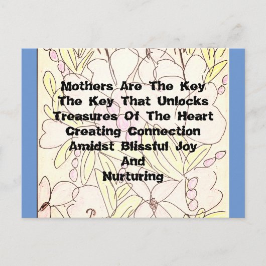 Die Mütter sind der Schlüssel Postkarte (Vorderseite)