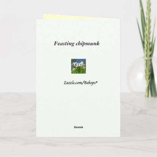 Die Mutter-Tag des Chipmunks Karte (Rückseite)