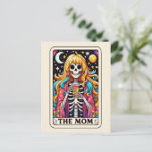 Die Mutter Tarot Kaffee Skelett Hippie Mutter Postkarte (Stehend Vorderseite)