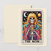 Die Mutter Tarot Kaffee Skelett Hippie Mutter Postkarte (Vorne/Hinten)