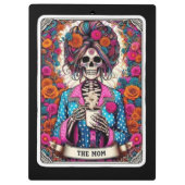 Die Mutter-Tarotkarte – Skeleton Witch Coffee Mom Klemmbrett (Rückseite)