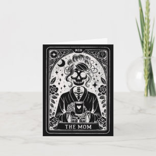 Die Mutter Tarotkarte Skelett Mama Kaffee glücklic Karte