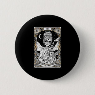 Die Mutter Tarotkarte Skelett vintage gothische Mu Button