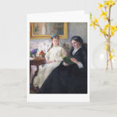 Die Mutter und Schwester des Künstlers, Berthe Mor Karte (Gelbe Blume)