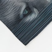 Die Mutterin teilt einen Moment mit dem Wolf Fleecedecke (Ecke)