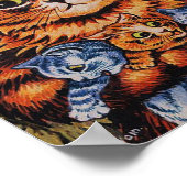 Die Mutterkatze - Louis Wain Artwork - Funny Cats Poster (Ecke)