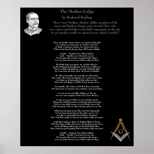 Die Mutterlodge - Kipling Poster (Vorne)