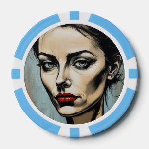 Die mysteriöse Eleganz mit den Spreizlippen Pokerchips