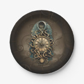 Die mysteriöse Steampunkbewegung. Pappteller (Vorderseite)