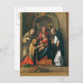 Die mystische Ehe der Heiligen Catherine Postkarte (Vorne/Hinten)