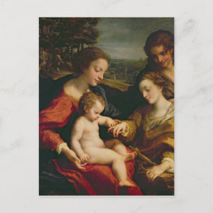 Die mystische Ehe der heiligen Katharina Postkarte