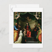 Die mystische Ehe der St. Catherine von Siena mit Postkarte (Vorne/Hinten)