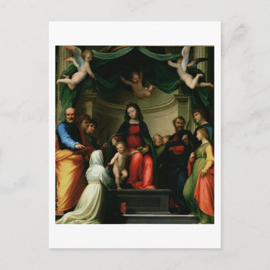 Die mystische Ehe der St. Catherine von Siena mit Postkarte (Vorderseite)