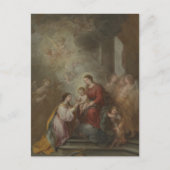 Die mystische Ehe von St. Catherine durch Murillo Postkarte (Vorderseite)