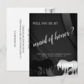 Die mystische Einhorn ~Werden Sie meine Trauzeugin Postkarte (Vorne/Hinten)