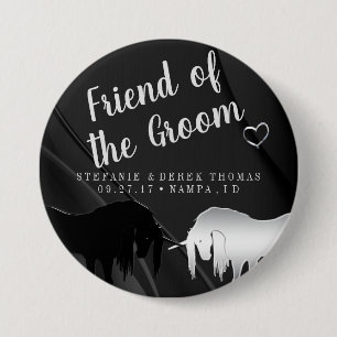 Die mystische Einhornhochzeit (Freund des Raumes) Button
