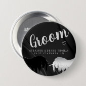 Die mystische Einhornhochzeit (Groom) Button (Vorne & Hinten)