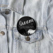 Die mystische Einhornhochzeit (Groom) Button (Beispiel)