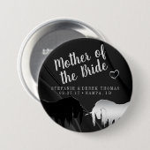 Die mystische Einhornhochzeit (Mutter der Braut) Button (Vorne & Hinten)