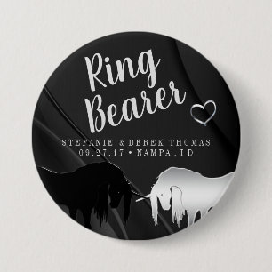 Die mystische Einhornhochzeit (Ringträger) Button