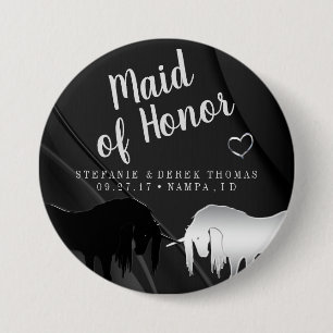 Die mystische Einhornhochzeit (Trauzeugin) Button