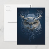 Die Mystische Eule des Urwalds Postkarte (Vorne/Hinten)