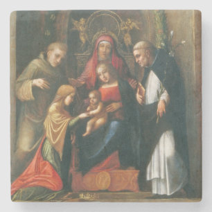 Die mystische Heirat des Heiligen Catherine Steinuntersetzer