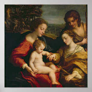 Die mystische Heirat von St. Catherine von Poster