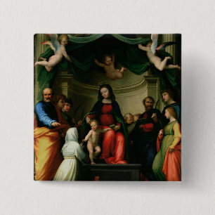 Die mystische Heirat von St. Catherine von Siena Button